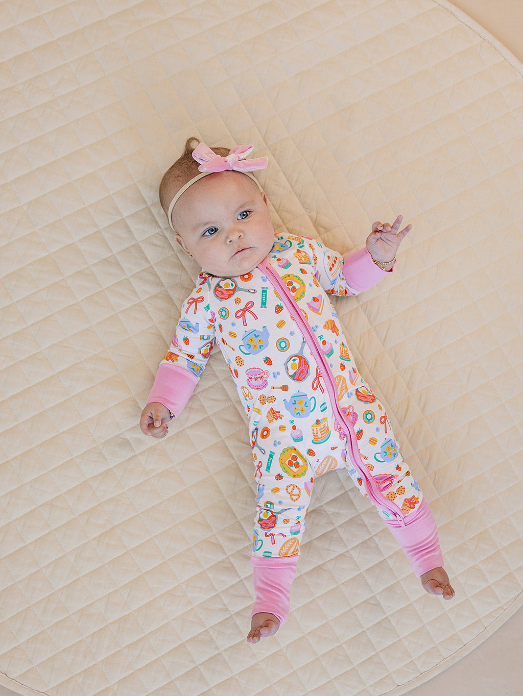 Bamboo Zip Romper | Breakfast Whimsy