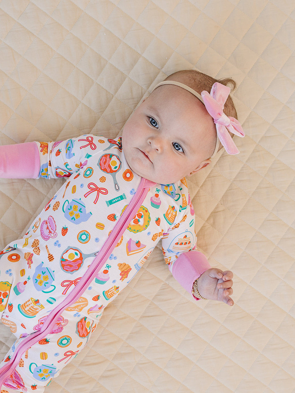 Bamboo Zip Romper | Breakfast Whimsy