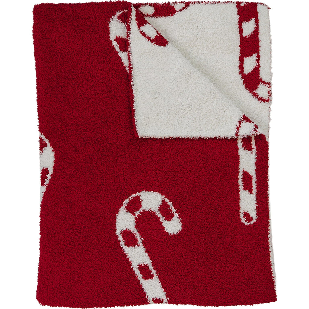 Candy Cane Plush Blanket