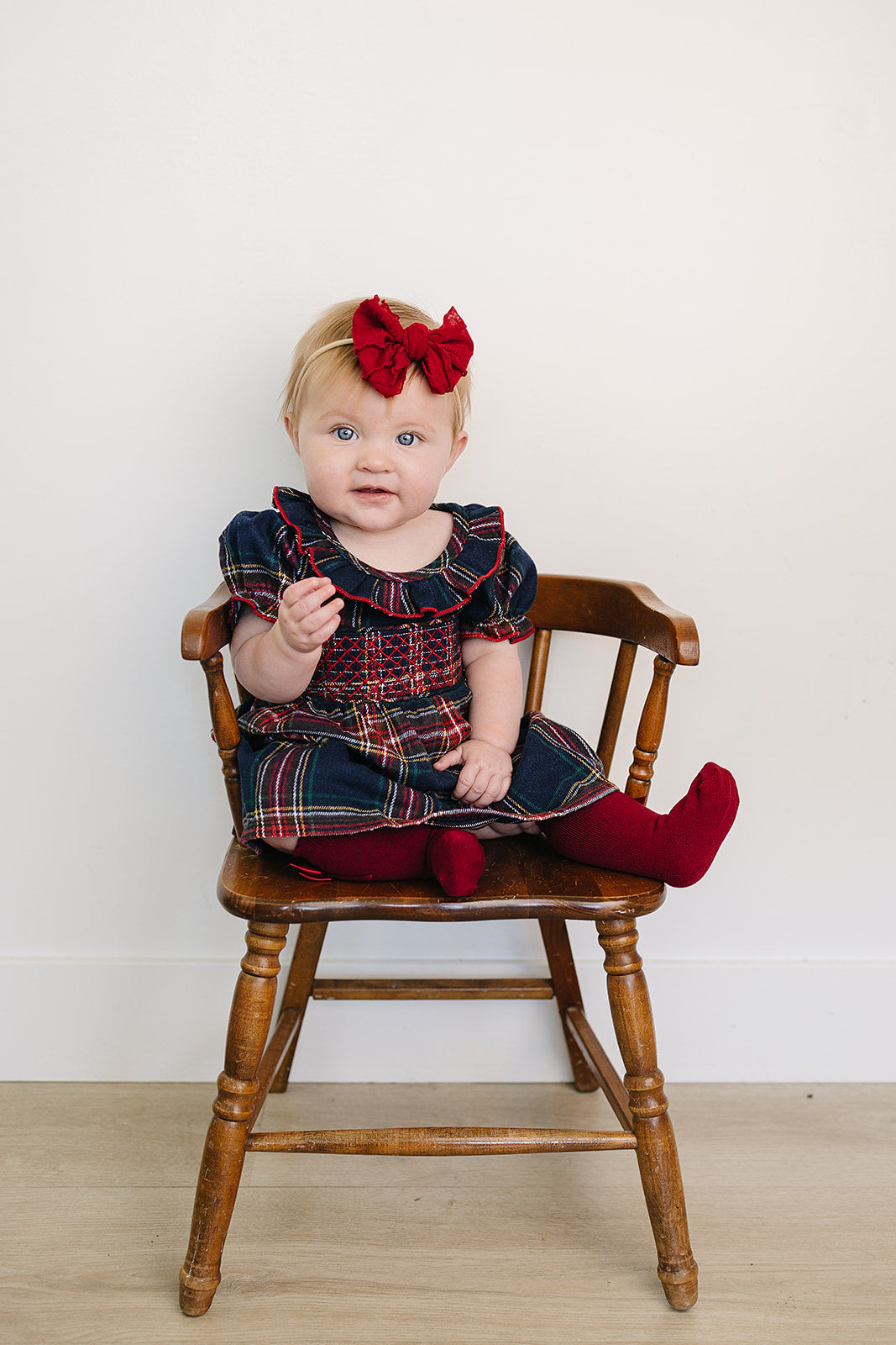 Christmas Plaid Smocked Dress