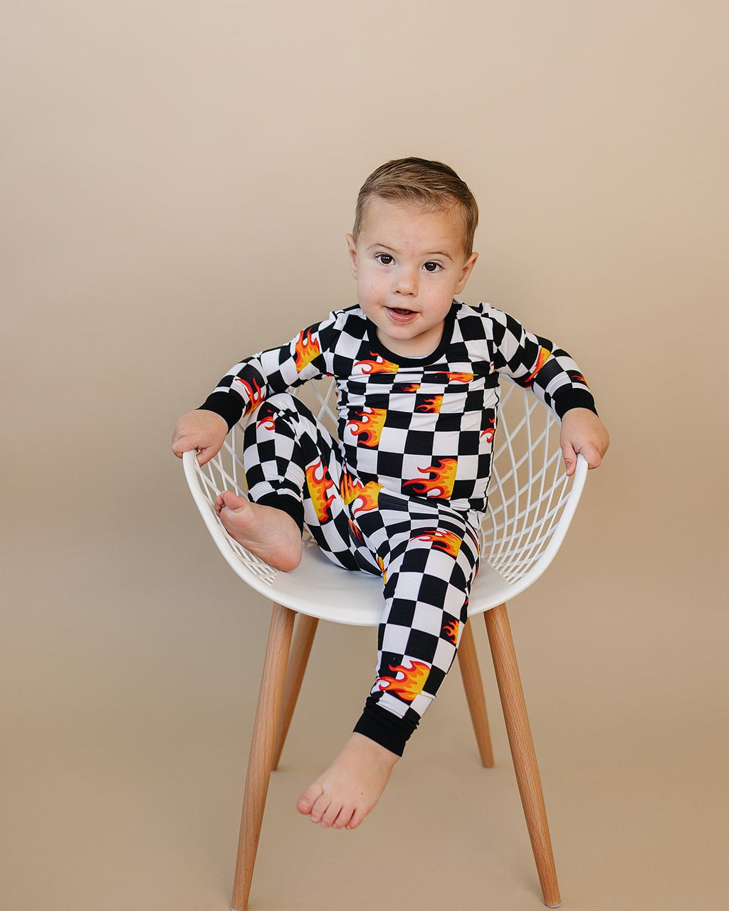 Bamboo Two Piece Set | Checker Blaze
