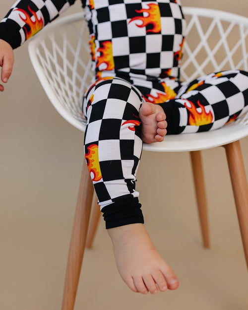 Bamboo Two Piece Set | Checker Blaze