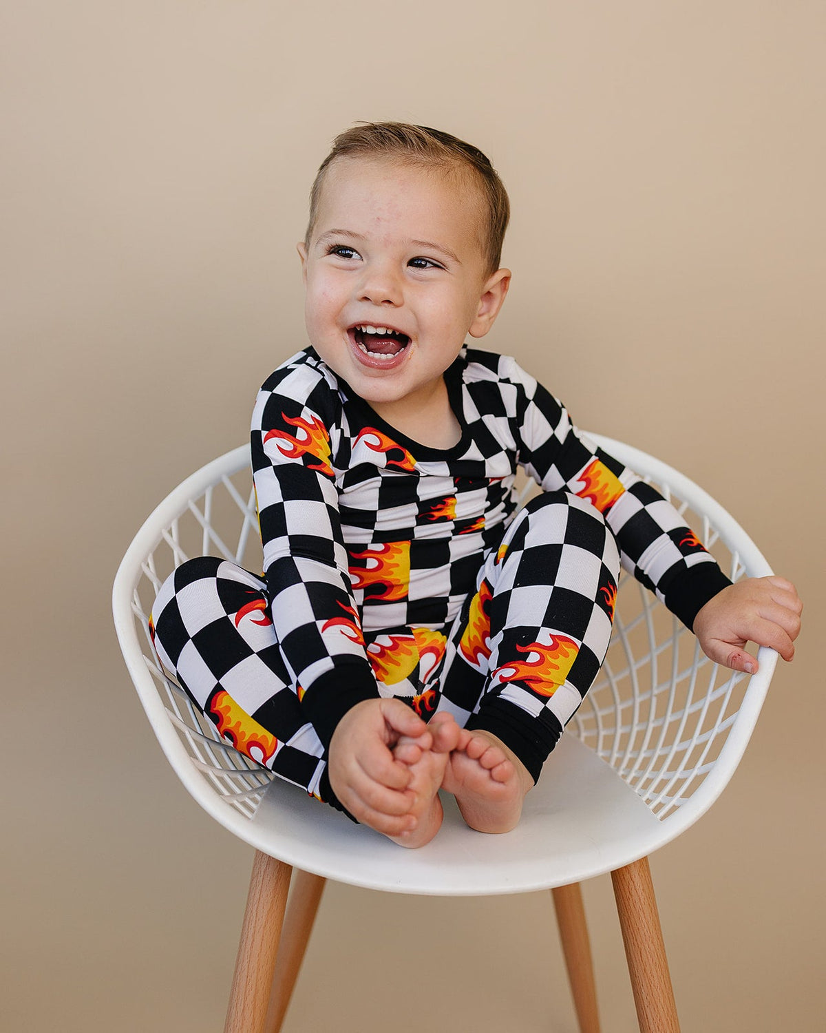 Bamboo Two Piece Set | Checker Blaze