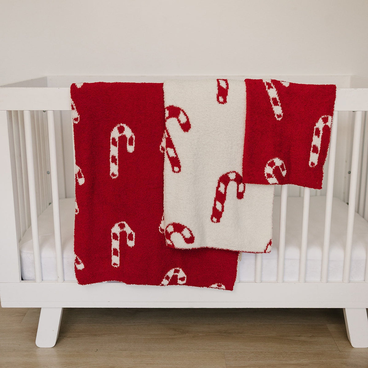 Candy Cane Plush Blanket