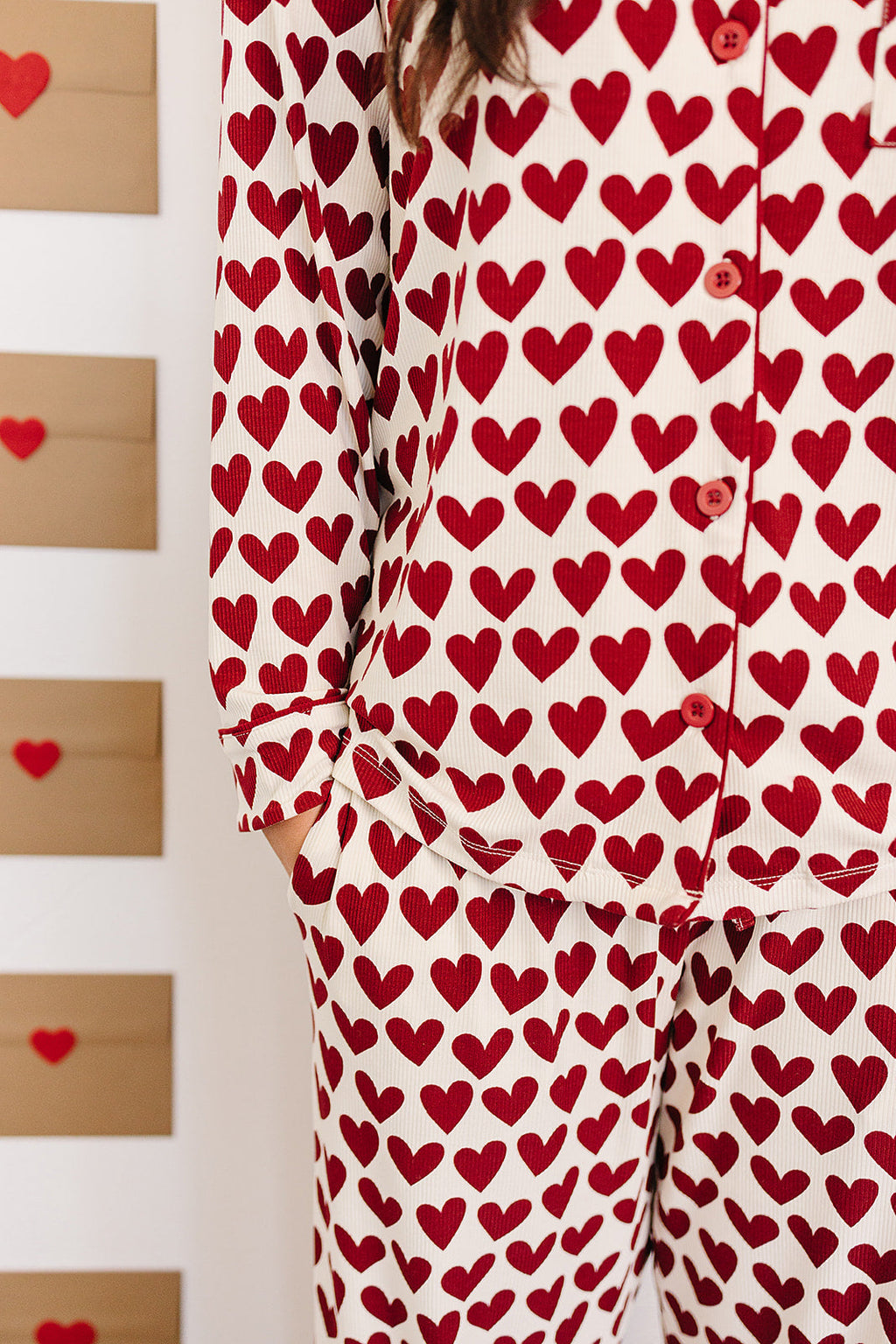 Adult Hearts Pajama Set