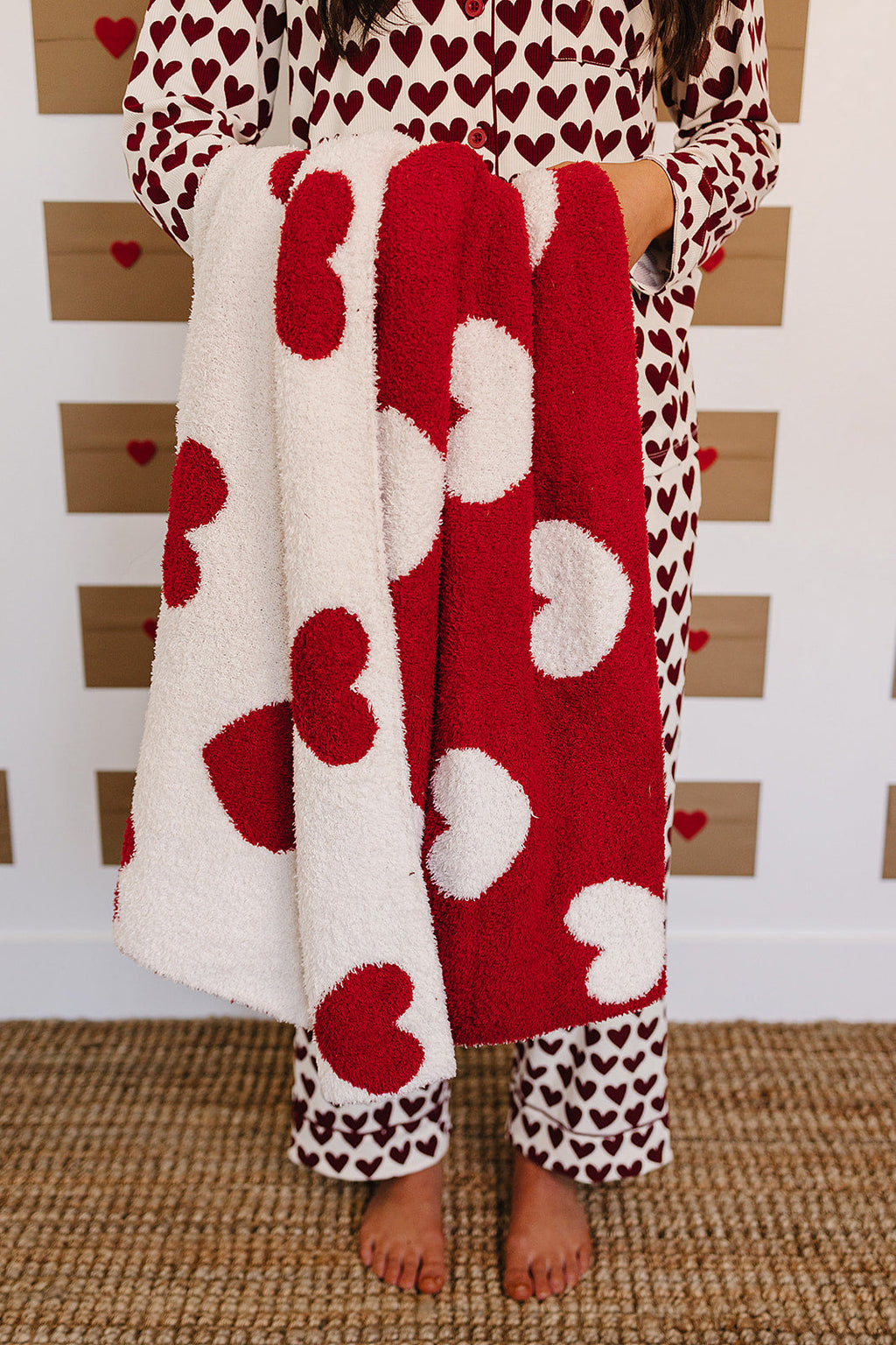 Adult Hearts Pajama Set