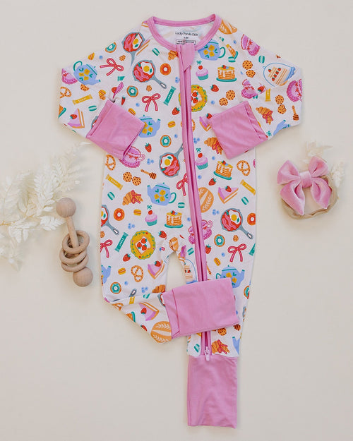 Bamboo Zip Romper | Breakfast Whimsy