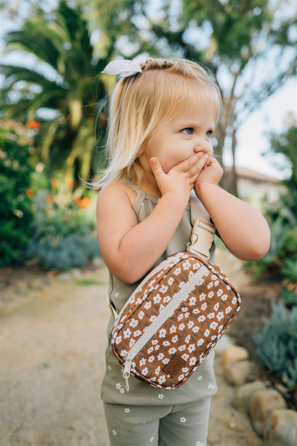 Mustard Floral Mini Fanny Pack